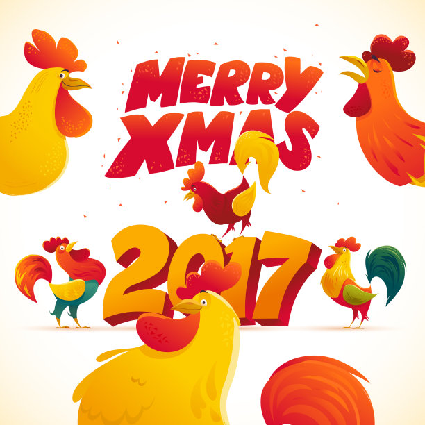 贺年设计公鸡公鸡图片下载