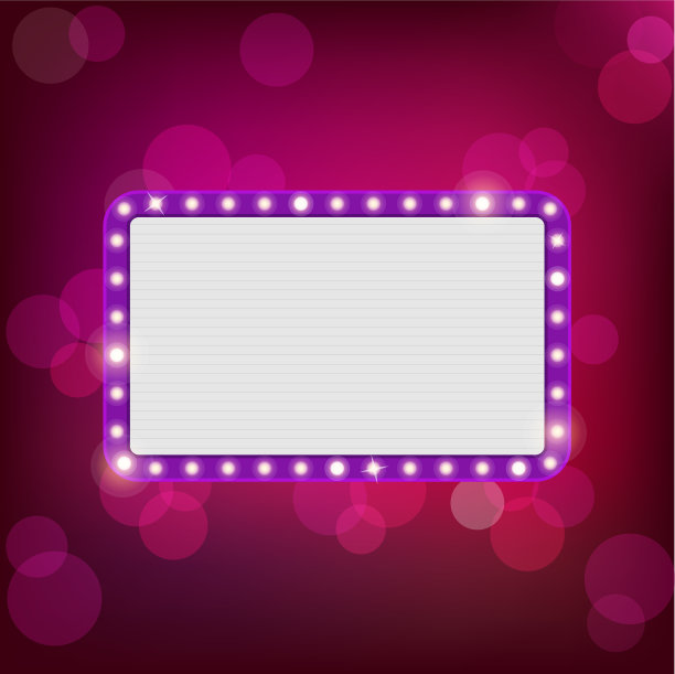 霓虹闪烁的情人节广告牌图片下载