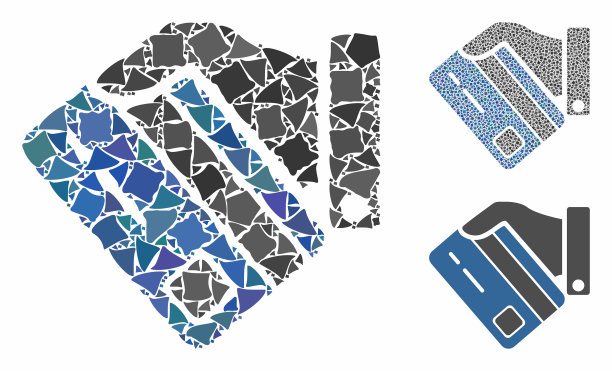 卡支付马赛克图标破烂碎片图片下载