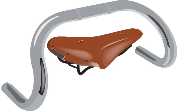 曲柄和皮革鞍为赛车自行车图片下载