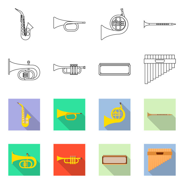 设计音乐会和古典标志集图片下载