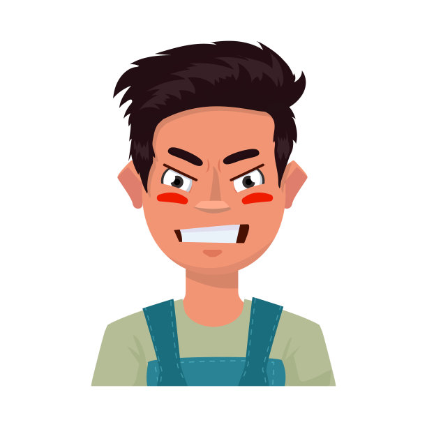 孤立的物体家伙和鬼脸标志集图片下载