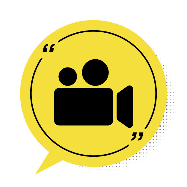 黑色电影或摄像机图标孤立在白色上图片下载