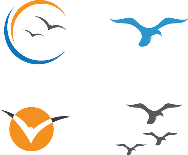 海鸥的标志和图标图片下载