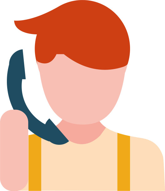 说话的人与电话平风格图标图片下载