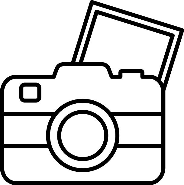 旅行相机线条风格图标图片下载