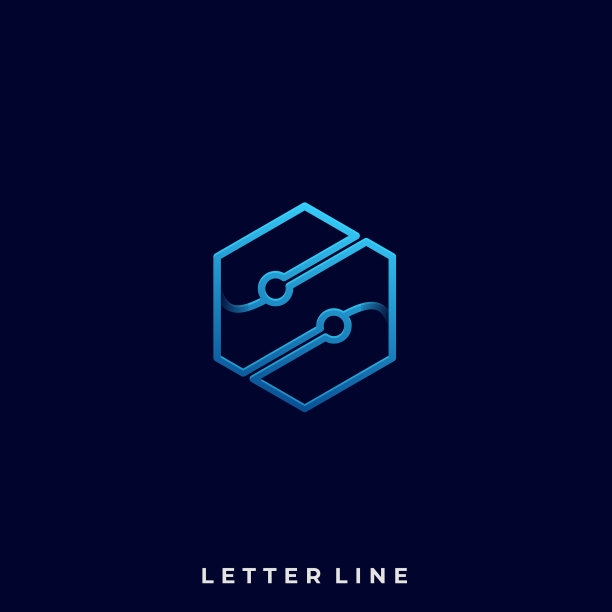 多边形电路设计模板图片下载