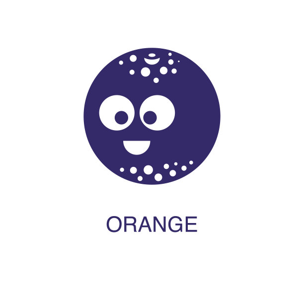 橙色元素在白色上的简单风格图片下载