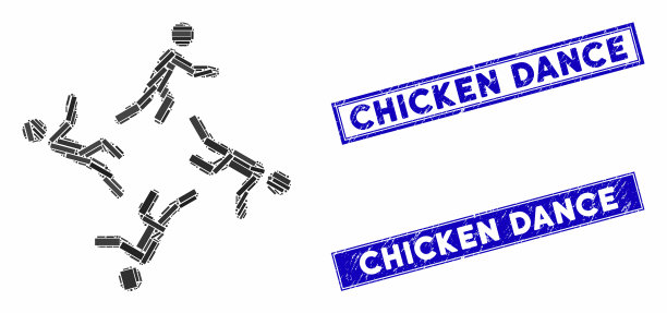 4个搬运工马赛克和垃圾矩形鸡图片下载