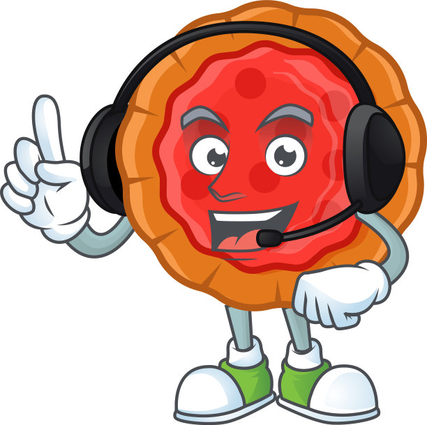 配耳机樱桃派卡通人物配图片下载