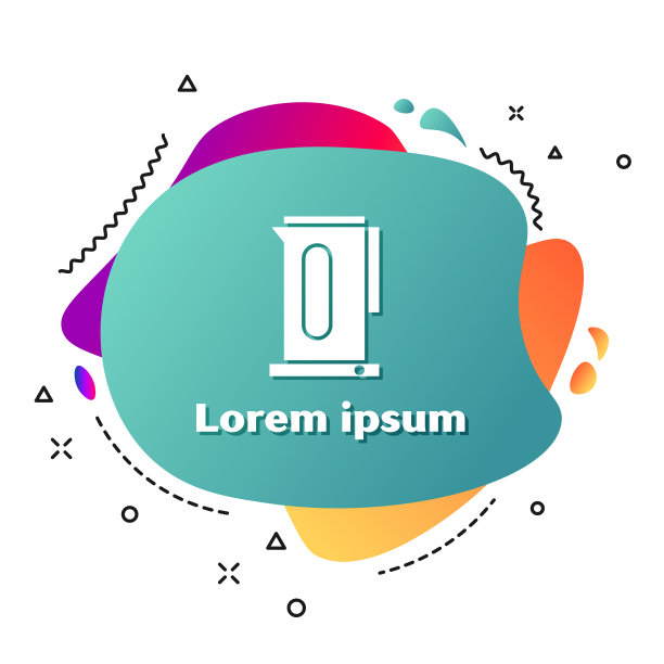 白色水壶与手柄图标隔离在白色图片下载