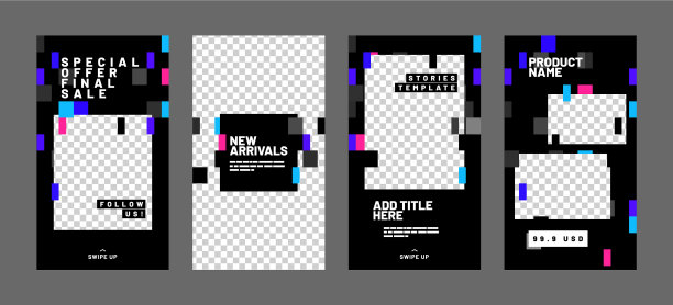 故事模板设置销售横幅社交媒体图片下载