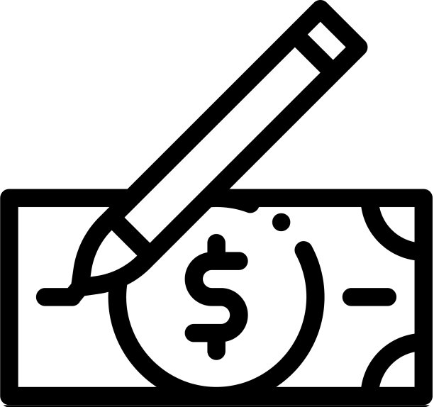 画假钞图标轮廓图片下载