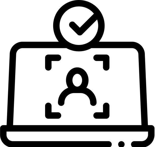 笔记本电脑人身份图标轮廓图片下载