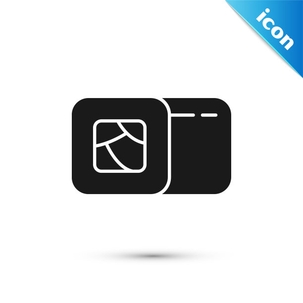 黑色寿司图标孤立在白色背景上图片下载