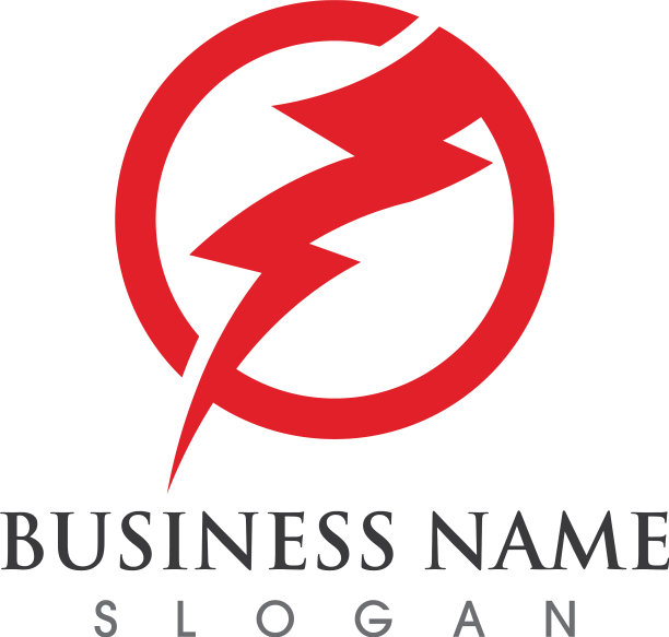 闪电标志模板图标图片下载