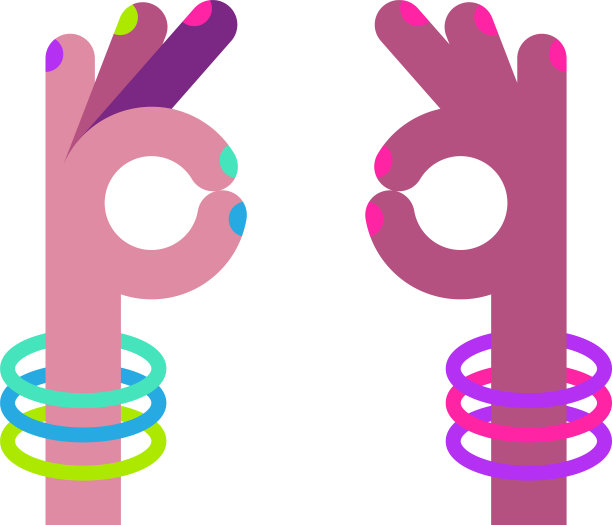 手势图标，简单的Ok符号图片下载