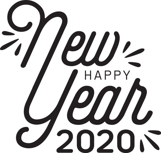 《2020年新年快乐》标志文字设计封面图片下载
