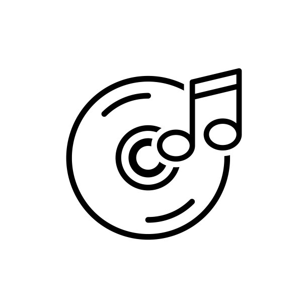 CD图标平面矢量模板设计流行图片下载