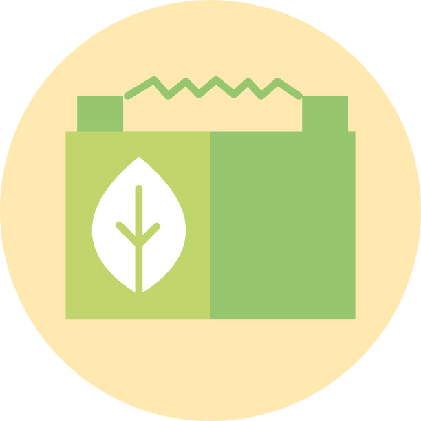 汽车电池动力绿色能源块图标图片下载