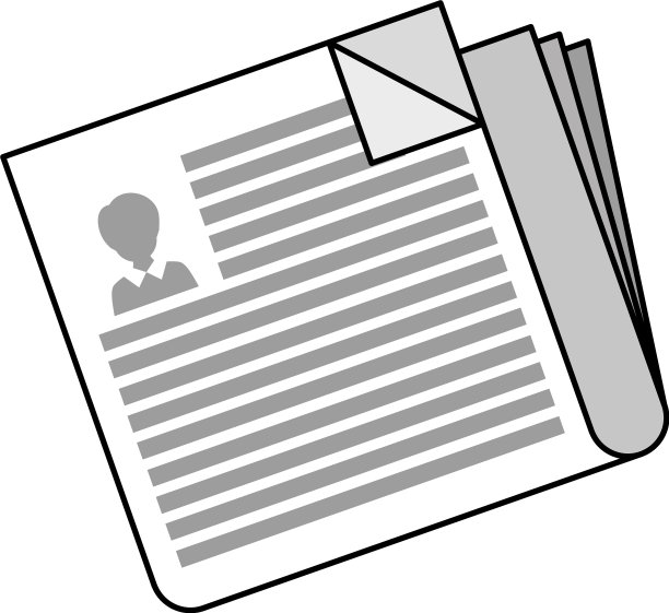报纸信息文档孤立图标图片下载