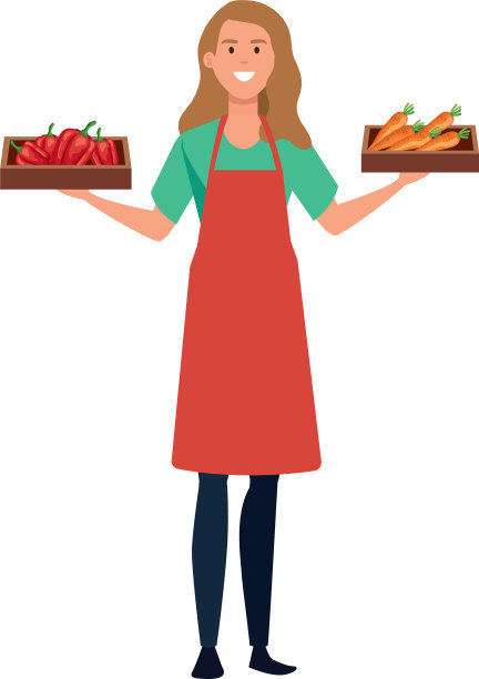 孤立的卖家女性设计图片下载