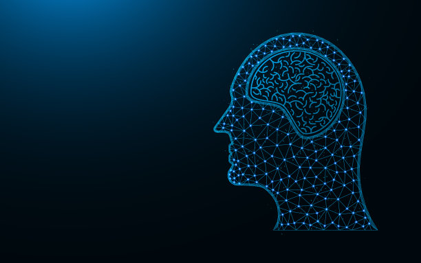 人的头部和大脑低聚图标人体器官图片下载