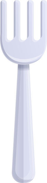 卡通风格的塑料叉图标图片下载