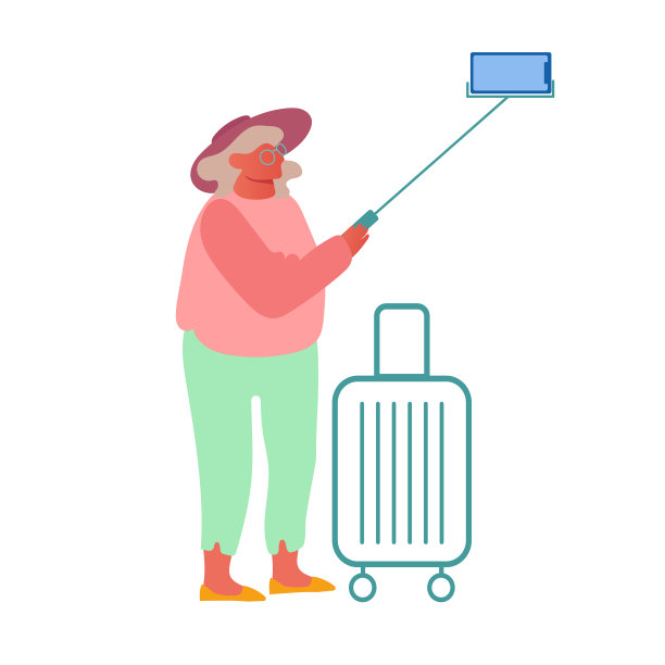 老女人在用智能手机自拍图片下载