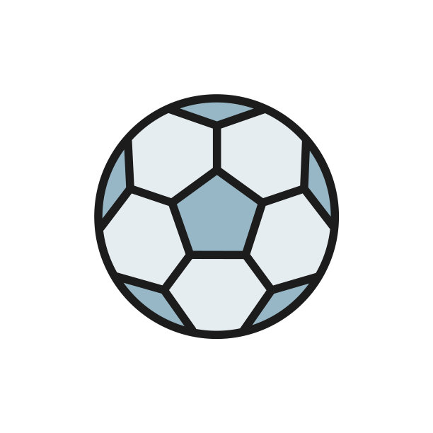 足球平面彩色图标孤立在白色图片下载