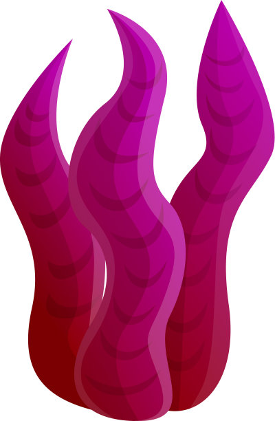 紫色珊瑚图标卡通风格图片下载