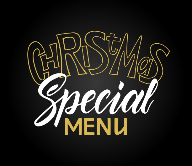圣诞特别菜单上的字母图片下载