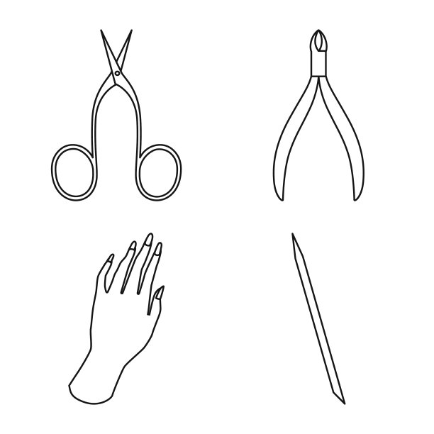 孤立对象化妆品和化妆品标志设置图片下载