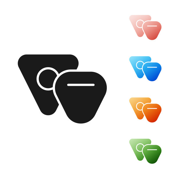 黑色吉他挑图标孤立在白色图片下载