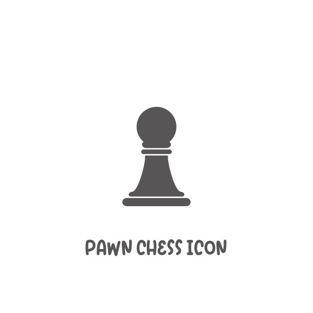 国际象棋棋子扁平风格图标图片下载