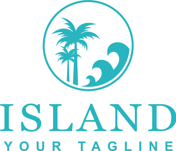 海滩上的标志设计图片下载