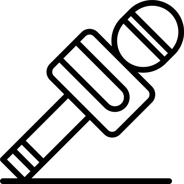 采访麦克风图标轮廓风格图片下载