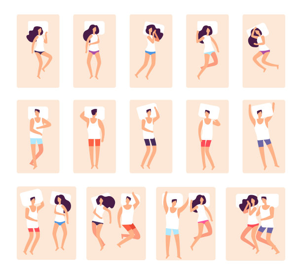 睡觉姿势单身夫妇睡觉男人女人图片下载