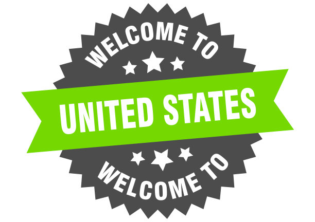 美国绿色欢迎美国的标志图片下载