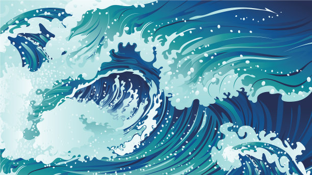 海浪冲图片下载