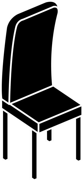 剪影木椅家具孤立图标图片下载