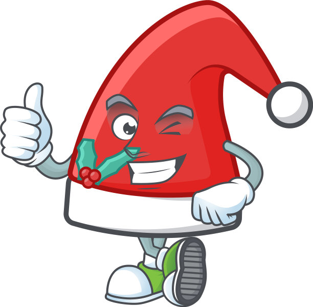 想象一下圣诞老人竖起大拇指的样子图片下载