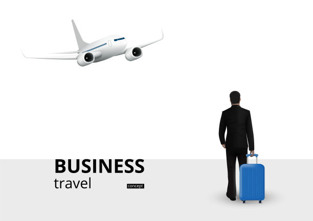 带着拉杆行李箱的商人在飞机上行走图片下载