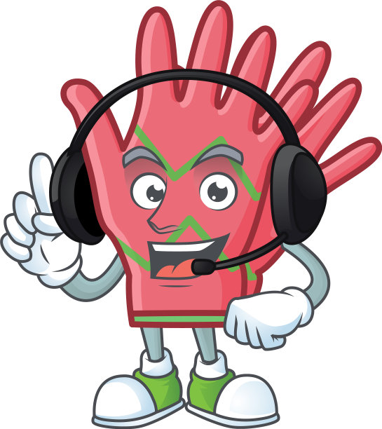 圣诞手套可爱卡通人物设计图片下载