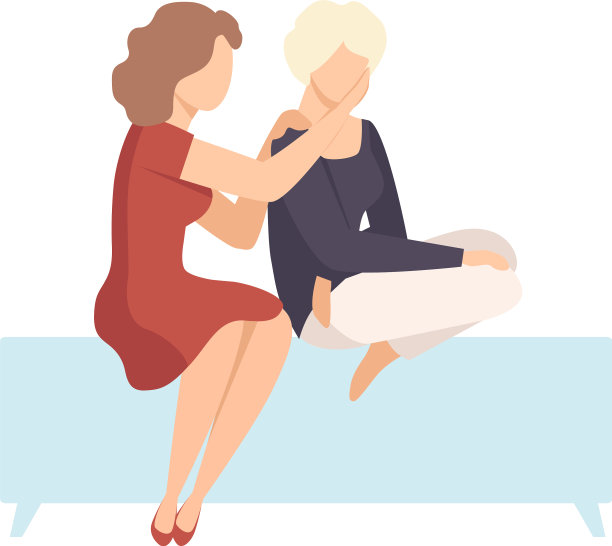 两个女人并排坐在长凳上图片下载