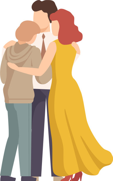 家人互相拥抱，互相安慰图片下载