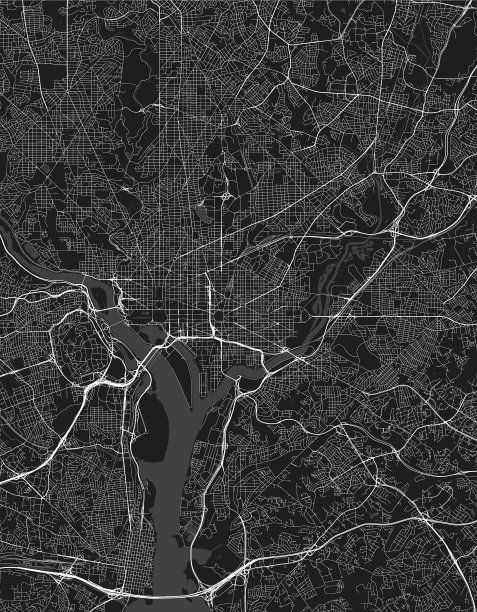 城市城市地图华盛顿特区区图片下载