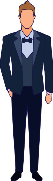 优雅的男士图标平面设计图片下载