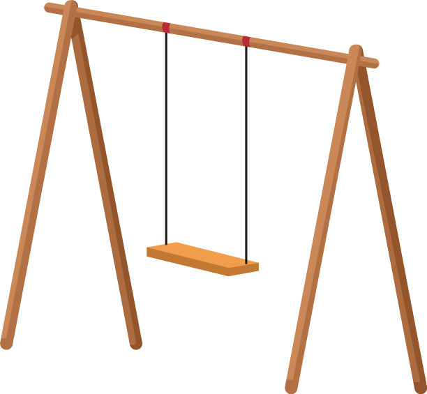 操场秋千图标平面设计图片下载