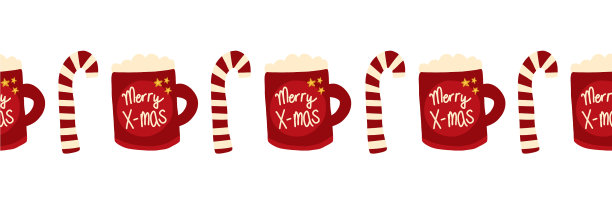 圣诞节与欢乐无缝边框图片下载